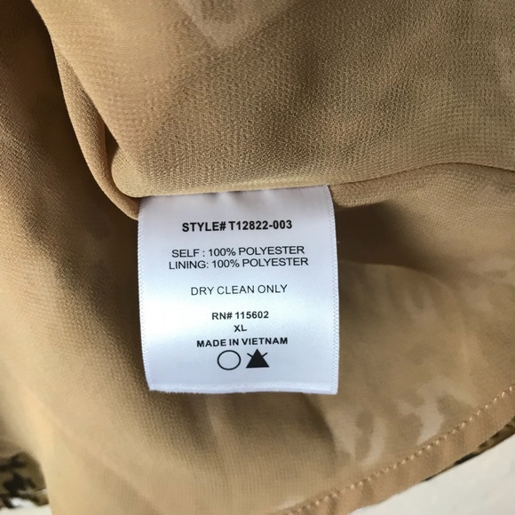 Lush leopard print satin button front swing  top - Picture 6 of 6